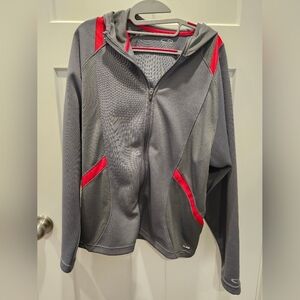 C9 by Champion Gray Red Full Zip Hoodie Jacket Men’s Small Activewear